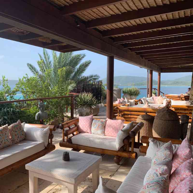 Impressionen von Necker Island (Privatinsel von Richard Branson). Hier: das Great House, Seitenansicht