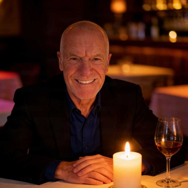 Callboy Oliver von haut-nah.org in der Bar Hände auf dem Tisch